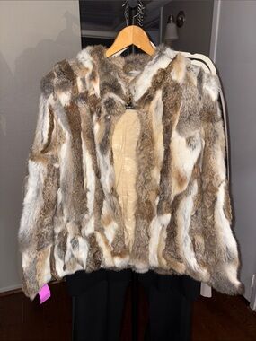 Fur Story Neutral Multi-Tone Fur Jacket